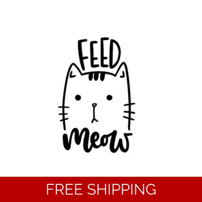Feed Meow Die Cut Vinyl Decal sticker Feed Meow Die Cut Vinyl Decal sticker